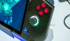 Close-up of the ABXY buttons and analog sticks on the MSI Claw