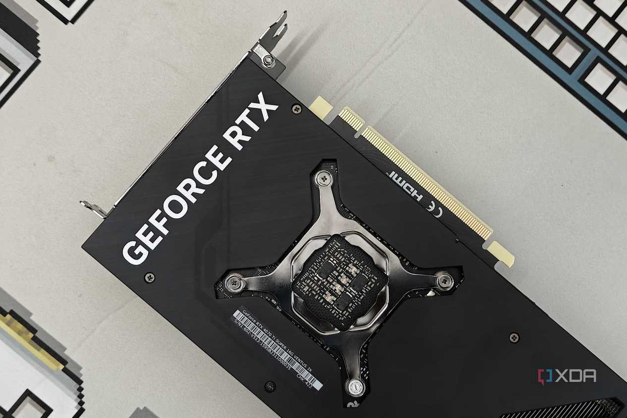 An image showing an MSI GeForce RTX 4070 Ti Super backplate.