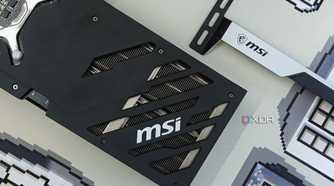 An image showing an MSI GeForce RTX 4070 Ti Super Ventus 3X backplate with MSI branding.