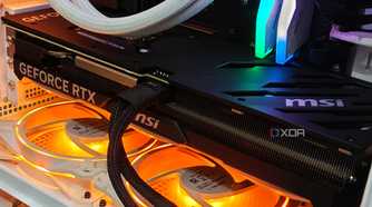 An image showing an MSI GeForce RTX 4070 Ti Super Ventus 3X GPU installed on a PC.