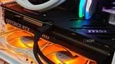 An image showing an MSI GeForce RTX 4070 Ti Super Ventus 3X GPU installed on a PC.
