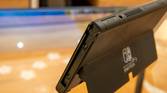 Close-up view of the rail on a Nintendo Switch console