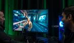 A man talking to an AI-powered character in a video game