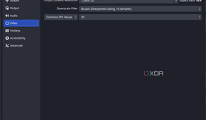 Screenshot of video settings in OBS Studio