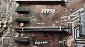An image of a motherboard with the PCIe slots highlighted.