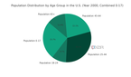 Population distribution combined pie chart, taken from the US census and generated with ChatGPT