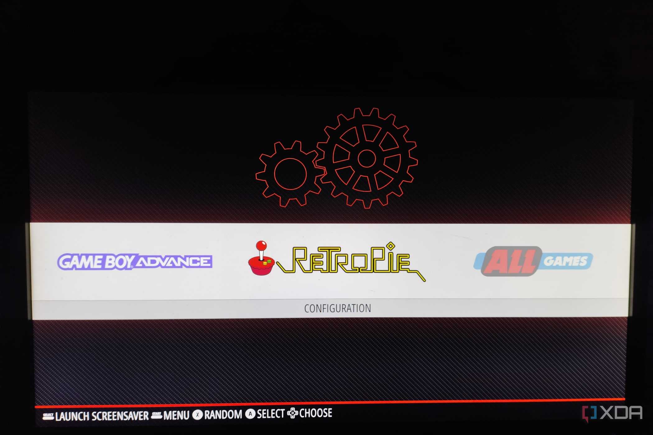 A screenshot of RetroPie running on the Raspberry Pi 5