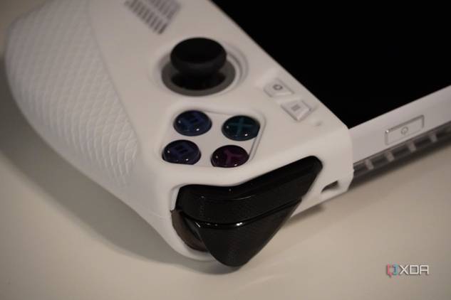The cutouts for the joystick and XYAB buttons on the Jsaux Grip Set.