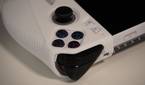 The cutouts for the joystick and XYAB buttons on the Jsaux Grip Set.
