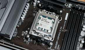 Image showing an AMD Ryzen 7 7800X3D CPU installed on a motherboard