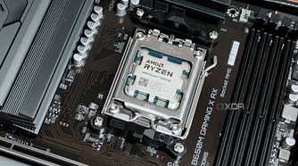 Image showing an AMD Ryzen 7 7800X3D CPU installed on a motherboard