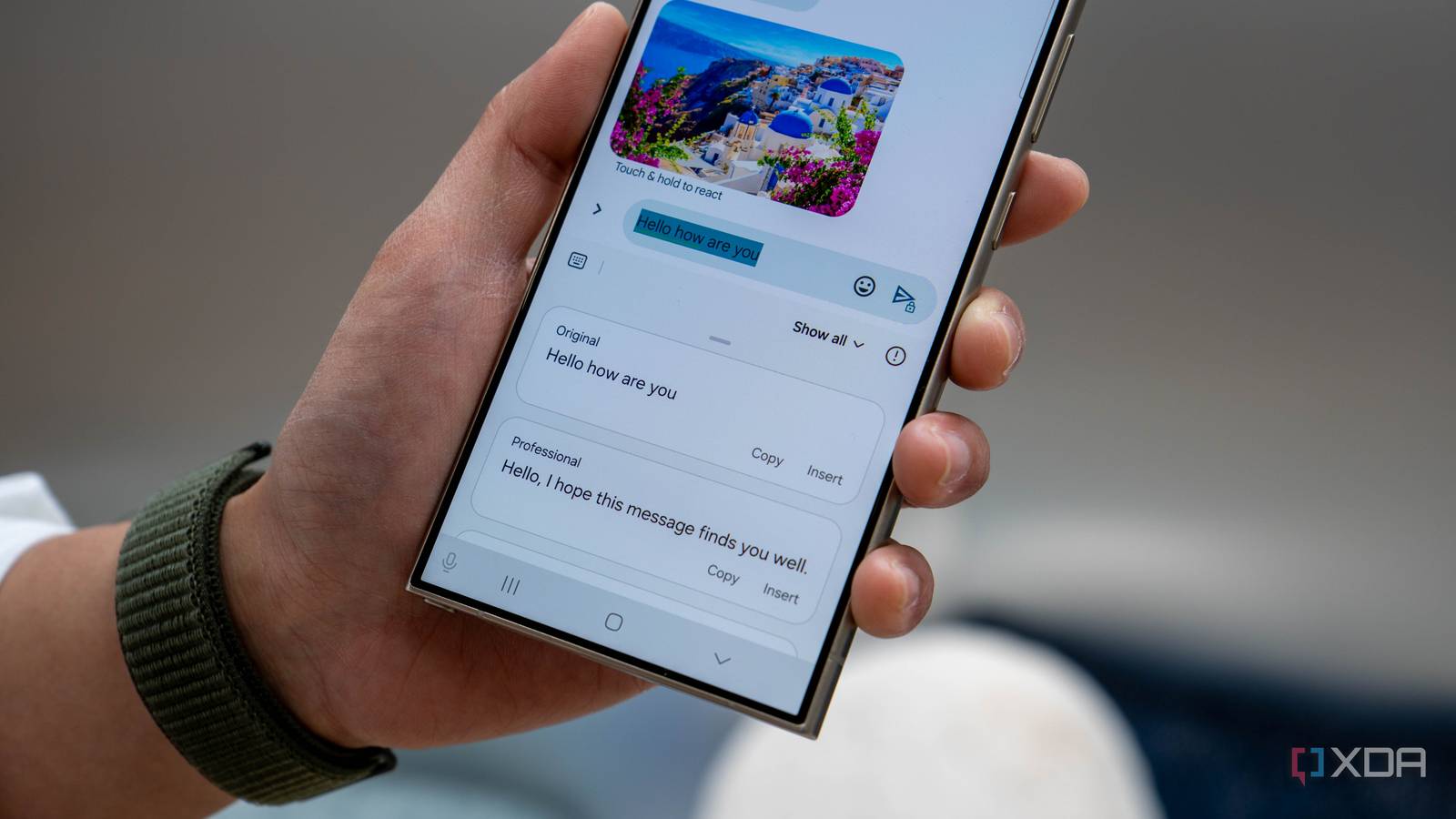 Samsung Galaxy S24 Ultra showing AI features