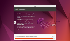 A screenshot of the Ubuntu installation processes