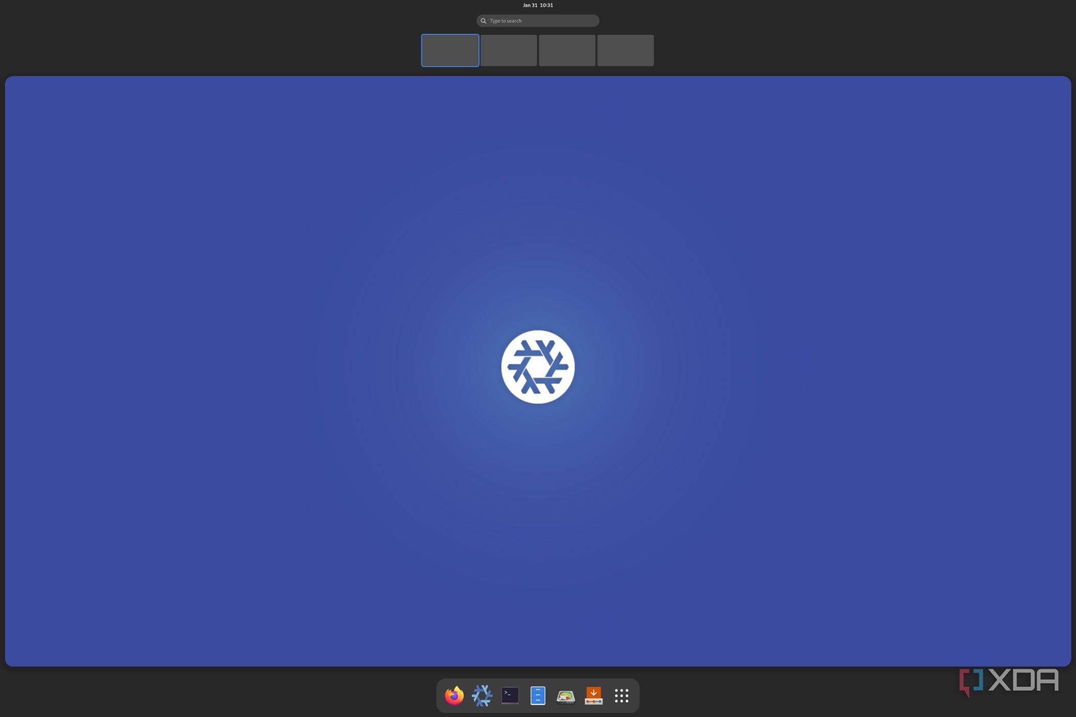 A screenshot of NixOS