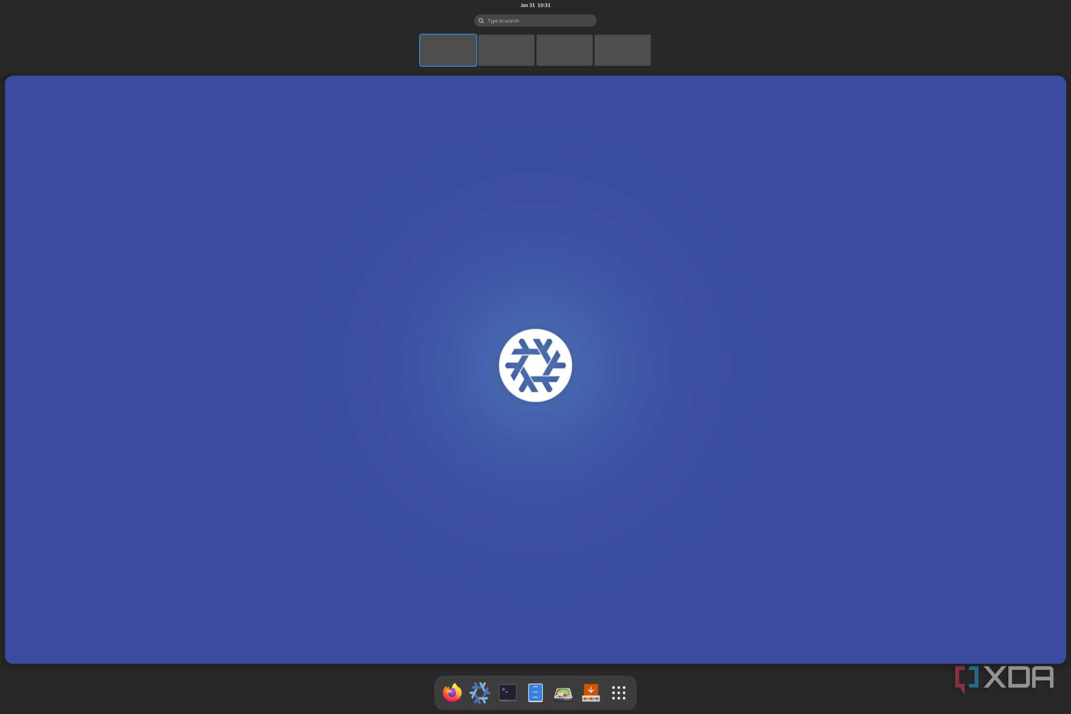 A screenshot of NixOS