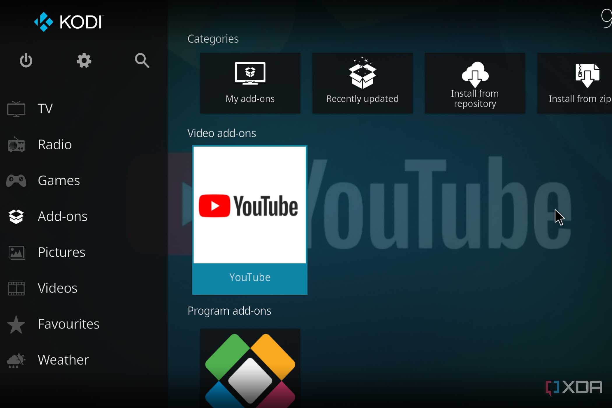 A screenshot of LibreELEC running on the Raspberry Pi 5