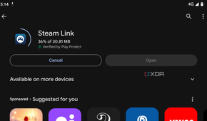 Image showing Steam Link app downloading from the Play Store.