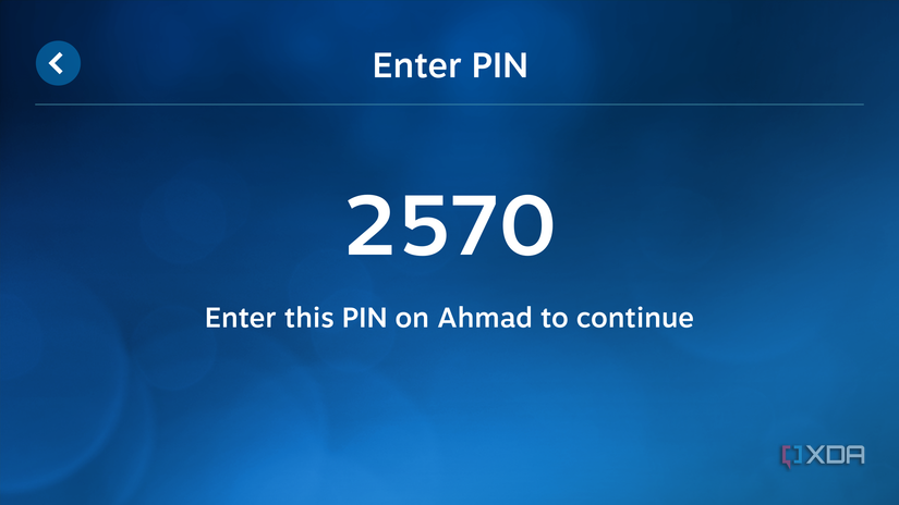 4-digit pin code on the Steam Link application, which is the same as the one shown on PC