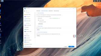DSM config backup screen on a Synology NAS