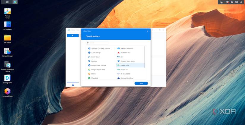 Synology NAS Cloud Sync choosing provider