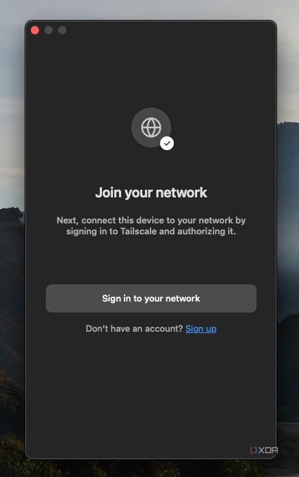 A screenshot of Tailscale's App on MacOS.