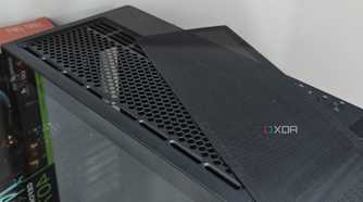 An image showing the removable top mesh panel of Antec P20C PC case.