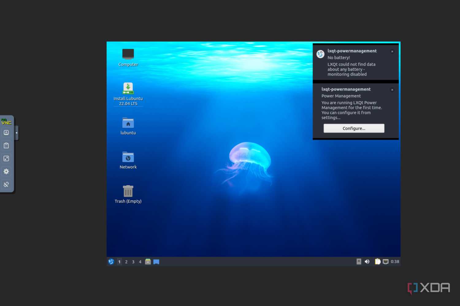 A screenshot of Lubuntu running on TrueNAS SCALE