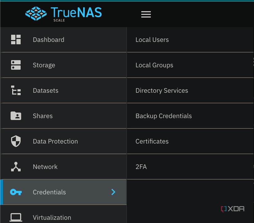 TrueNAS Scale Backup credentials