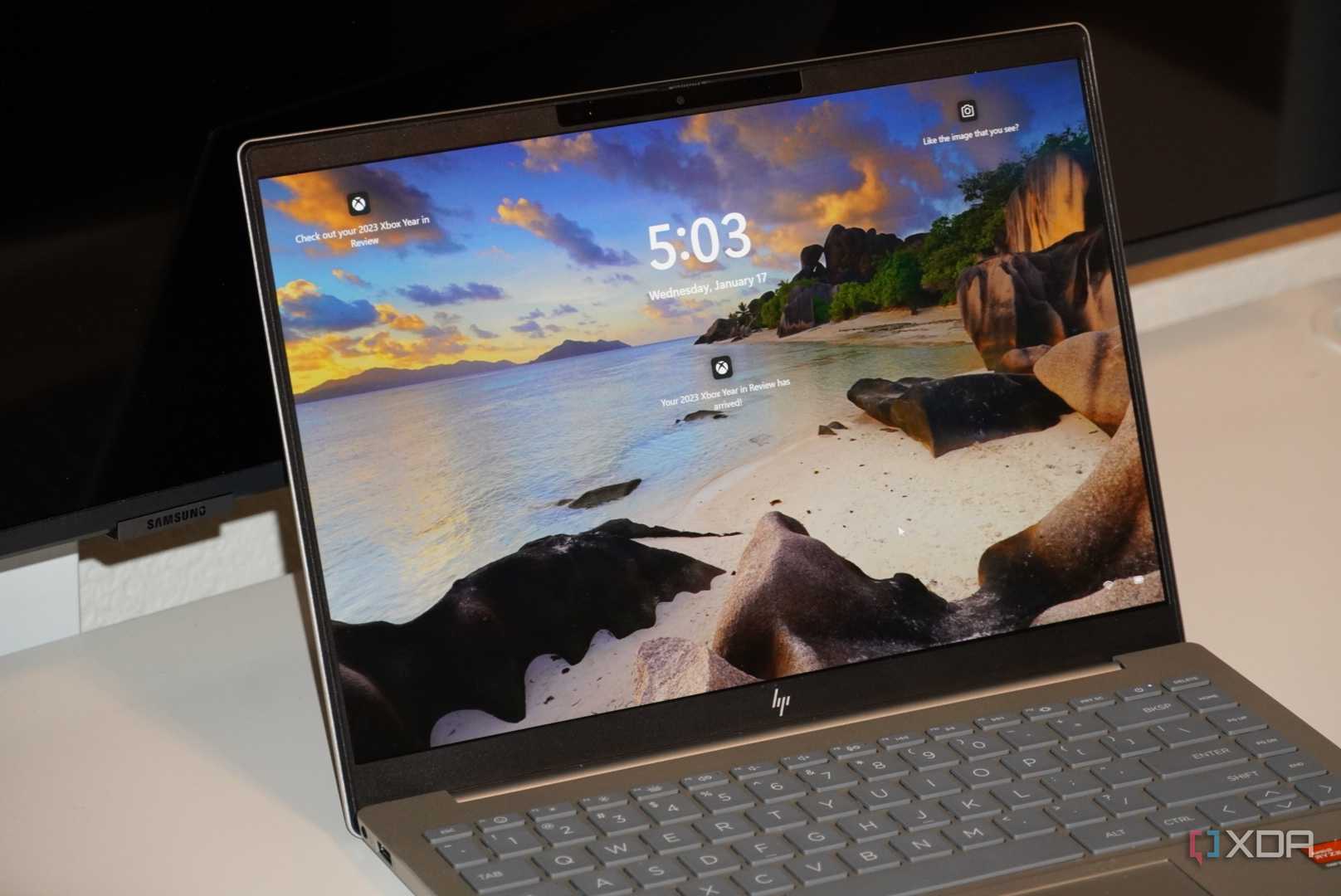 The ads on the Windows 11 Lock Screen.