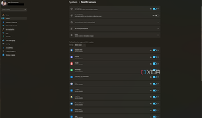 SScreenshot of Windows 11 notification settings showing multiple apps with notifications enabled
