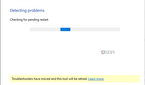 Screenshot of the Windows Update troubleshooter running
