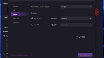 Screenshot of WonderShare DemoCreator advanced video recording settings