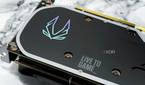 An image showing the Zotac branding on its RTX 4070 Super Trinity Black Edition GPU backplate.