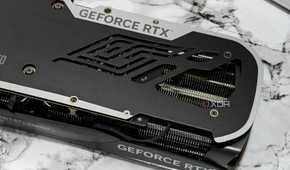 An image showing a Zotac Gaming GeForce RTX 4070 Super Trinity Black Edition GPU's backplate and heatsink.