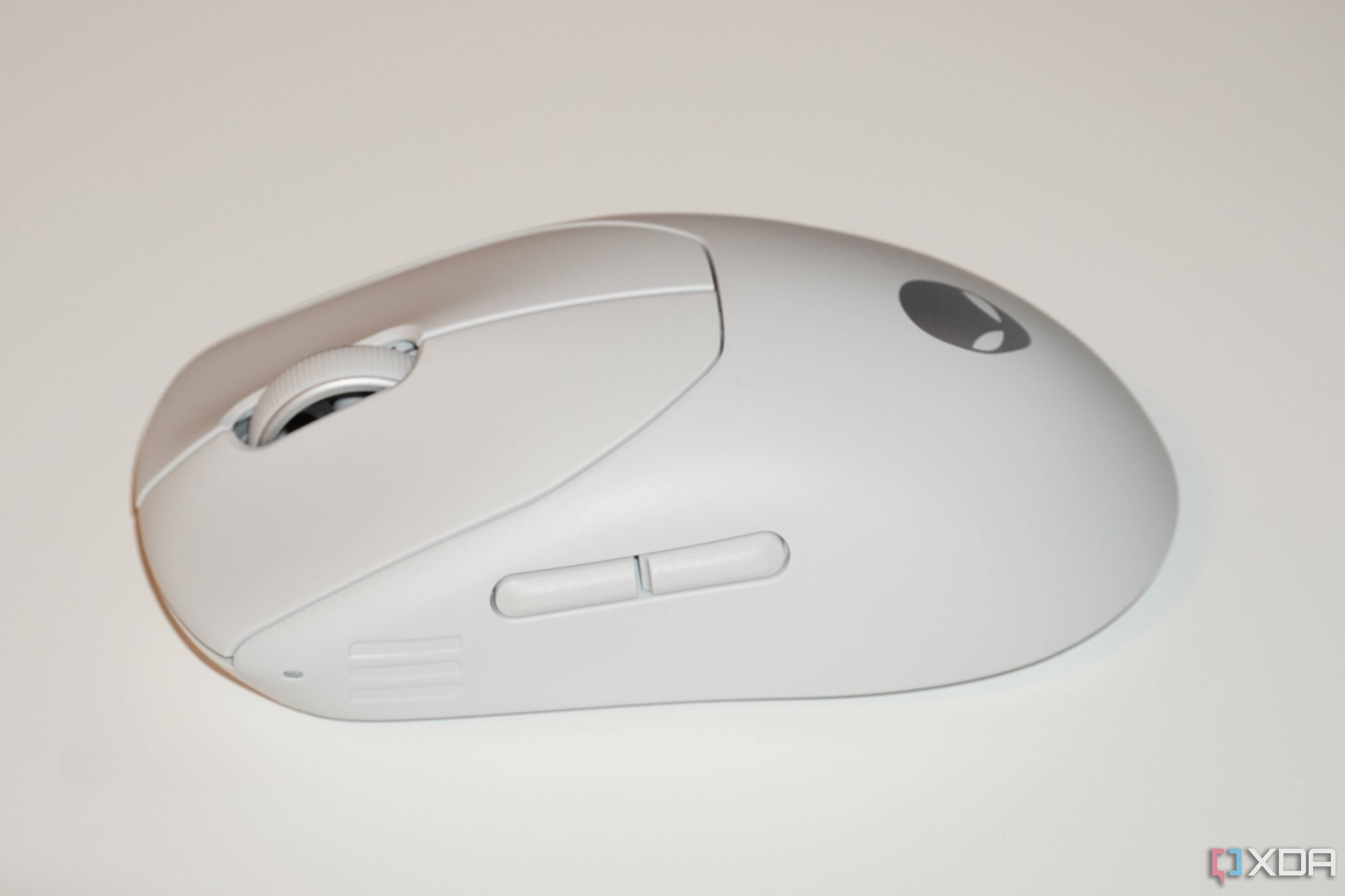 The side of an Alienware Pro Gaming Mouse.