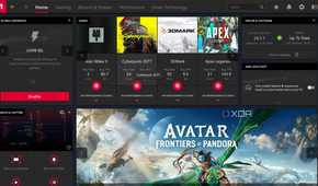 A screenshot of the AMD software Adrenalin Edition home page.
