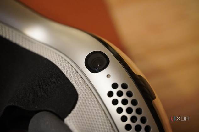 The sensor and vent on an Apple Vision Pro.