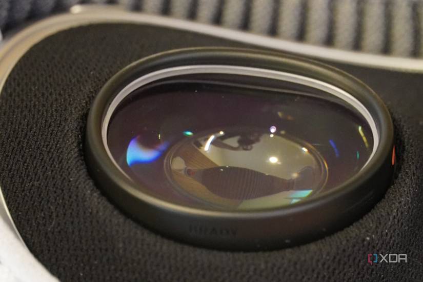 Optical inserts on the Apple Vision Pro.