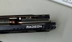 An image showing the Radeon branding on the ASRock Challenger RX 7700 XT GPU.