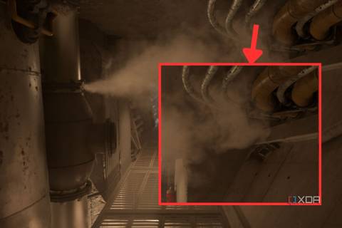 An image highlighting a portion of screenshot showing the Avatar game running with AFMF.