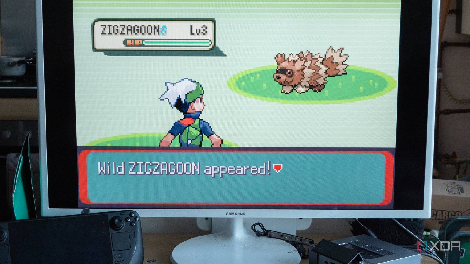 Batocera running Pokemon Emerald from the Game Boy Advanced
