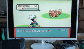 Batocera running Pokemon Emerald from the Game Boy Advanced
