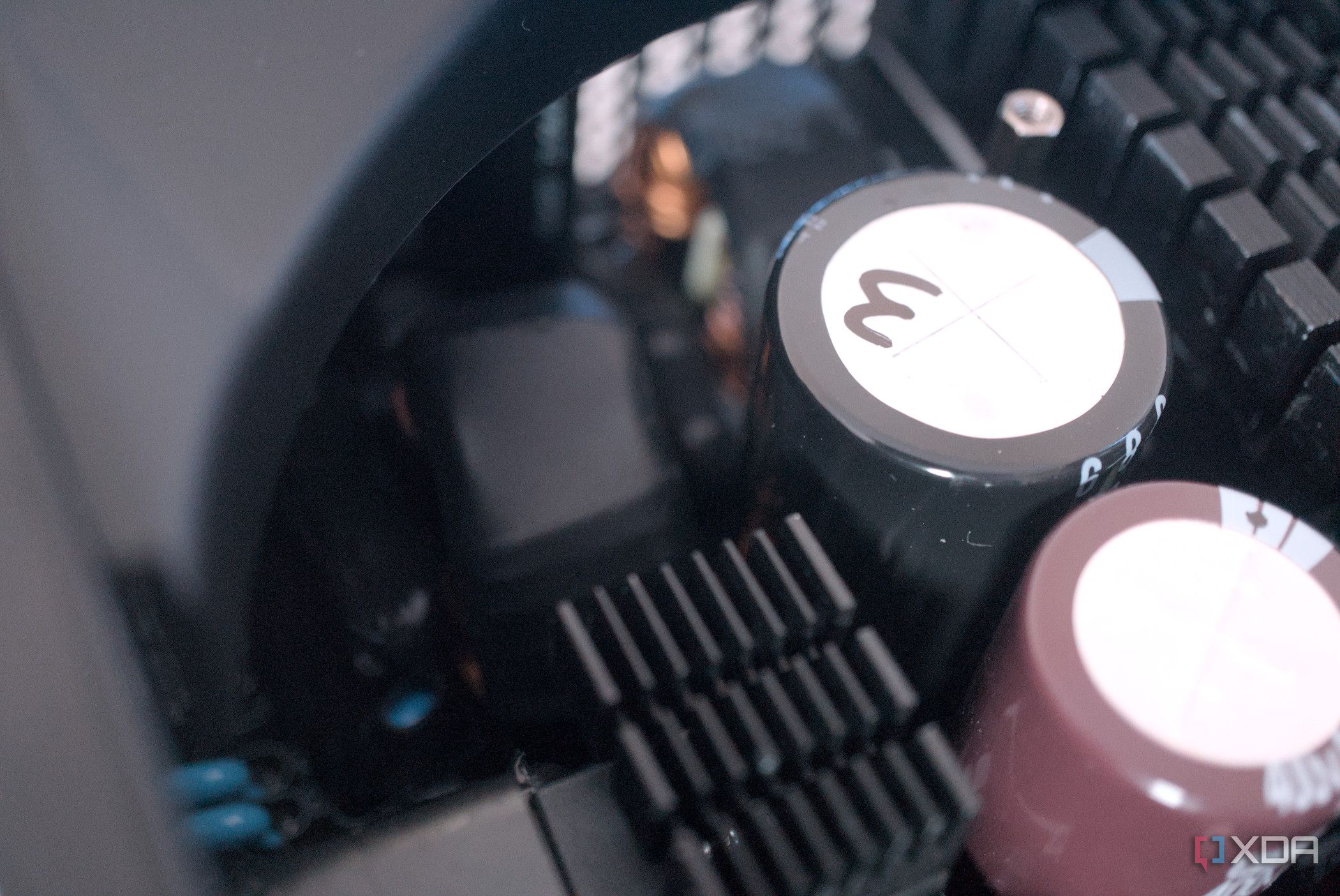Close up of the be quiet! Dark Power Pro 13 internals