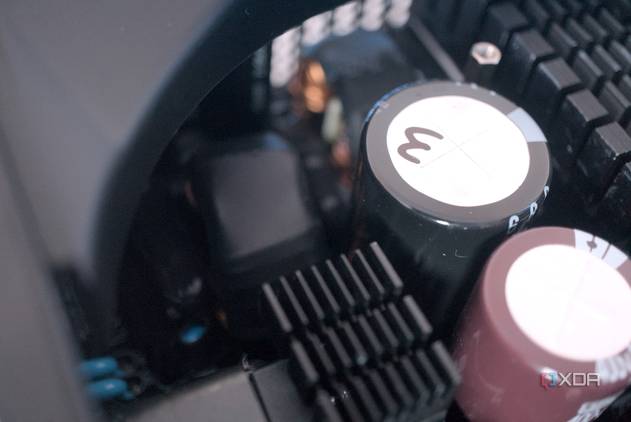 Close up of the be quiet! Dark Power Pro 13 internals