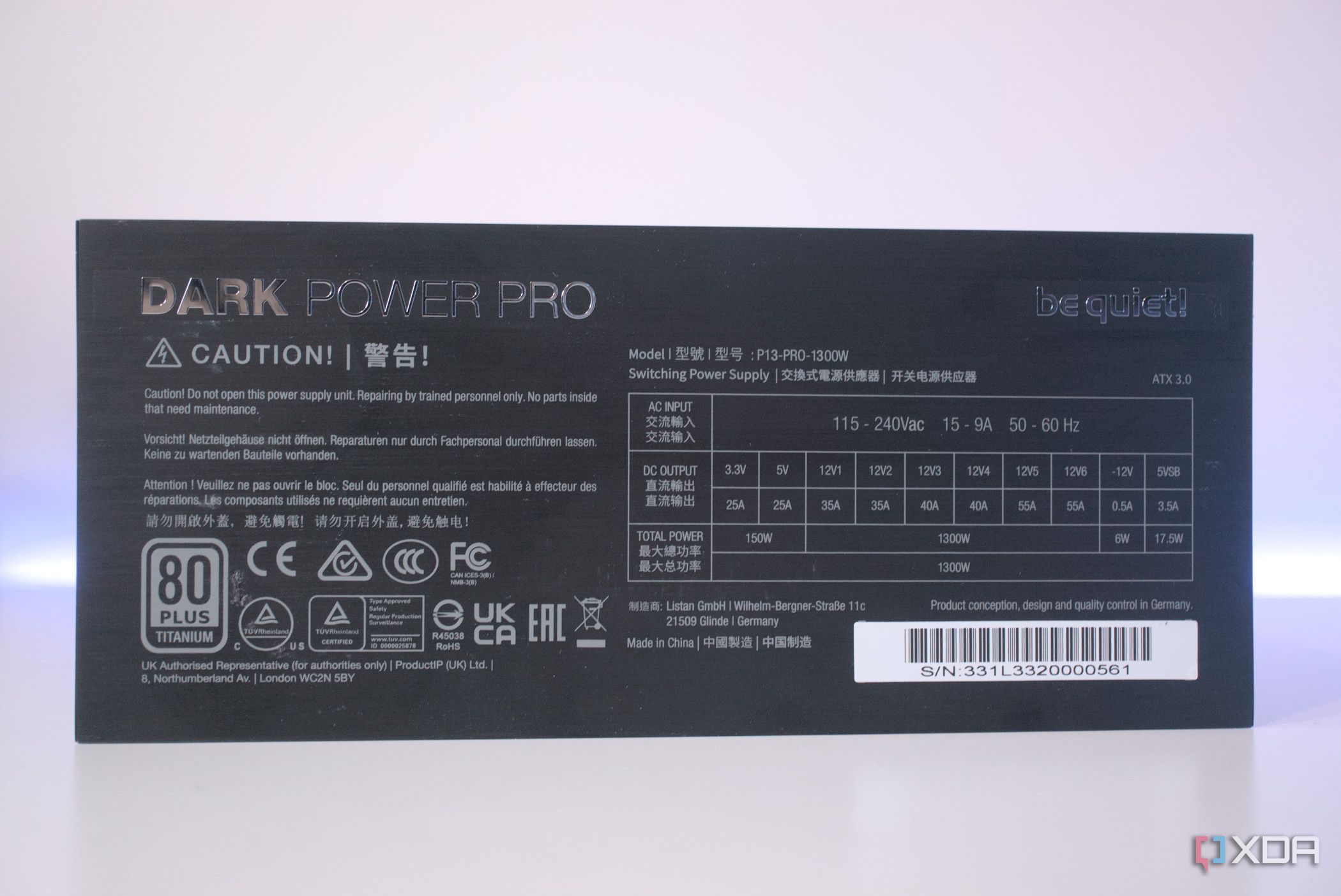 be quiet! Dark Power Pro 13 specs