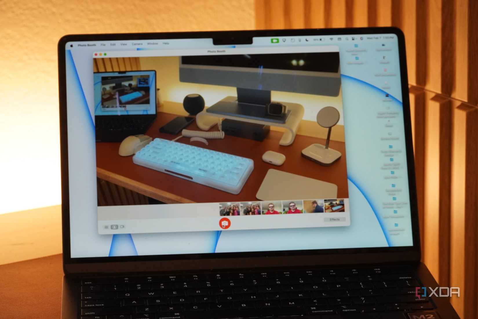 Continuity Camera feed on a laptop.
