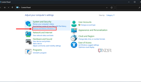 Screenshot of Control Panel in Windows 11 with the Backup & Restore option highlighted