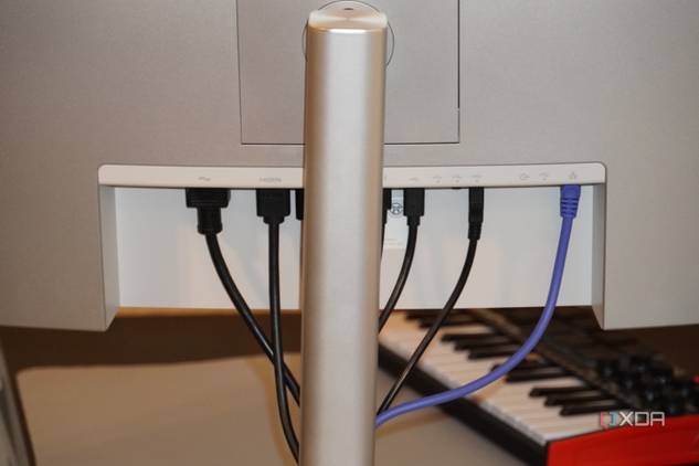 The back of a Dell UltraSharp 34 monitor.