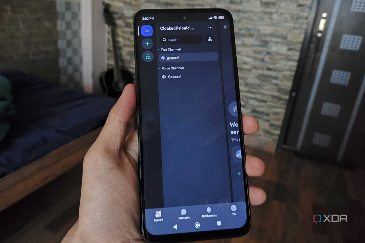 The Discord app running on a Poco M6 Pro