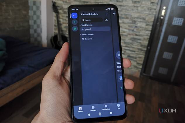 The Discord app running on a Poco M6 Pro